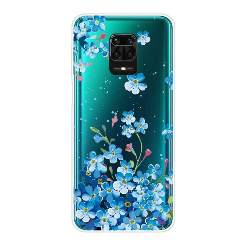 Pouzdro Xiaomi Redmi Note 9s / Redmi Note 9 Pro Modré Květy