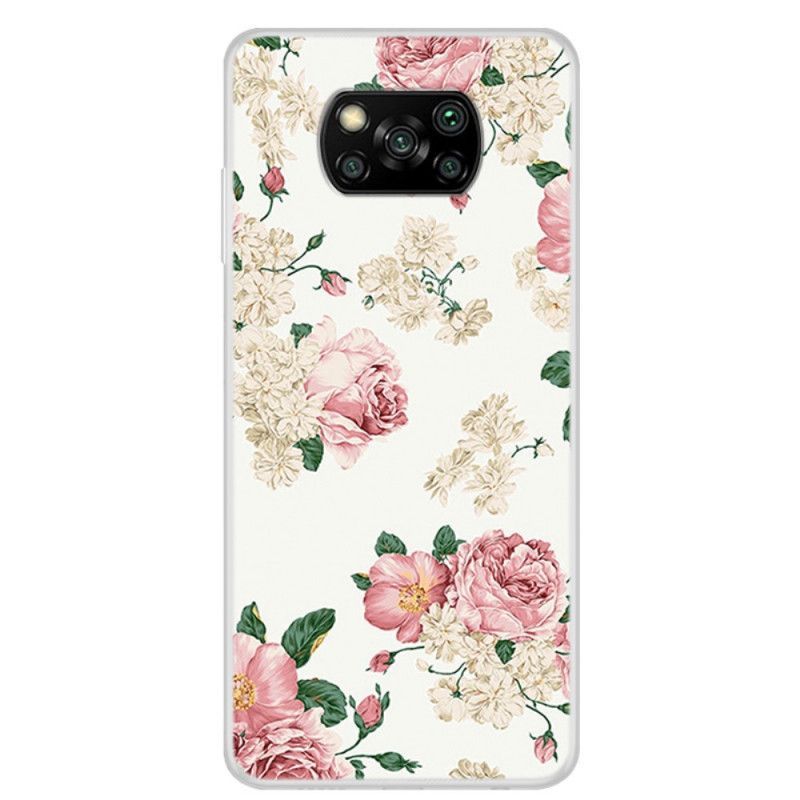 Případ Xiaomi Kryt Poco X3 Liberty Flowers