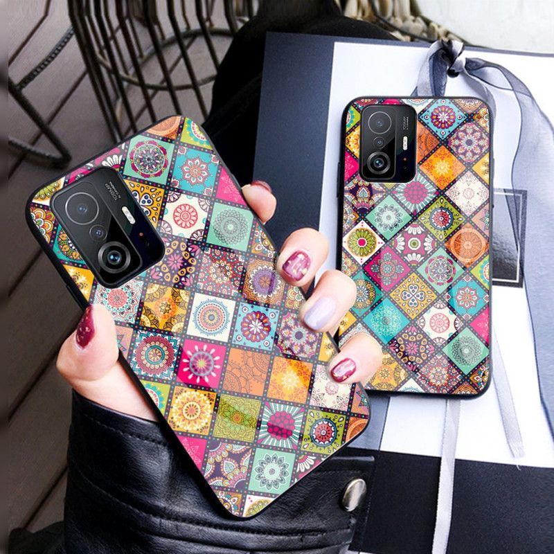 Xiaomi 11t / 11t Pro Case Patchwork Magnetický Stojan