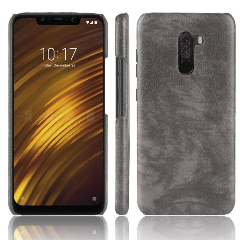 Xiaomi Kryt Pocophone F1 Kožené Pouzdro S Efektem Liči