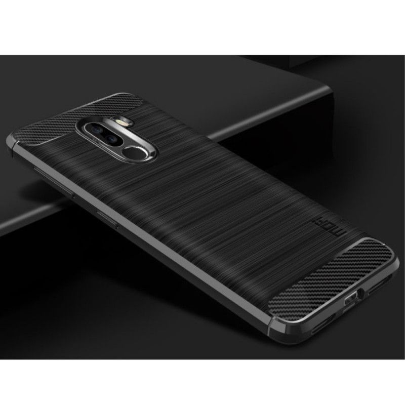 Xiaomi Kryt Pocophone F1 Mofi Pouzdro Z Kartáčovaných Uhlíkových Vláken