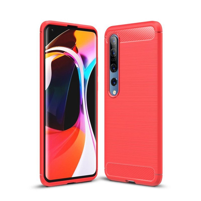 Xiaomi Mi Note 10/10 Pro Pouzdro Z Kartáčovaných Uhlíkových Vláken