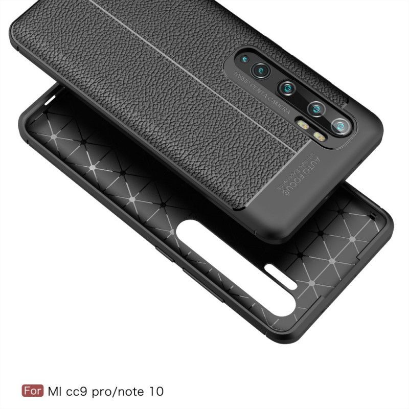 Xiaomi Mi Note 10 / Note 10 Pro Case Liči Dvojitý Kožený Efekt