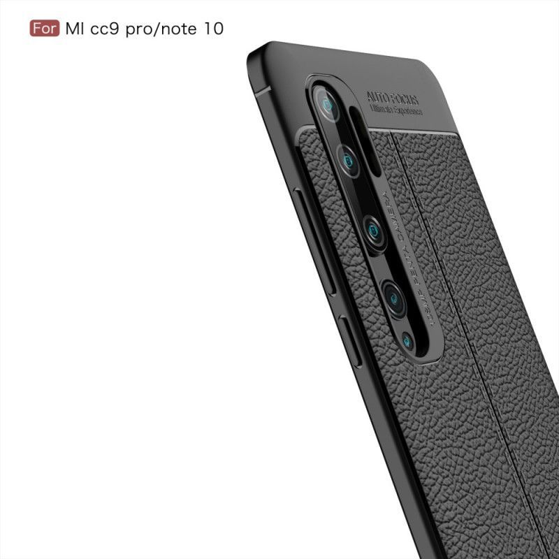 Xiaomi Mi Note 10 / Note 10 Pro Case Liči Dvojitý Kožený Efekt