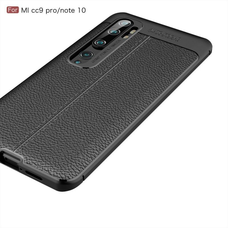 Xiaomi Mi Note 10 / Note 10 Pro Case Liči Dvojitý Kožený Efekt