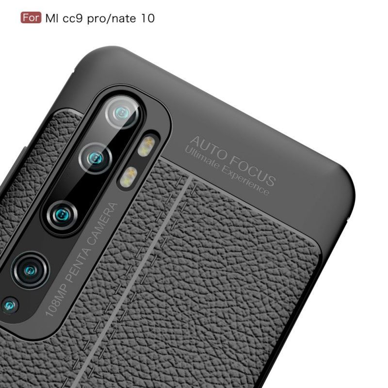 Xiaomi Mi Note 10 / Note 10 Pro Case Liči Dvojitý Kožený Efekt