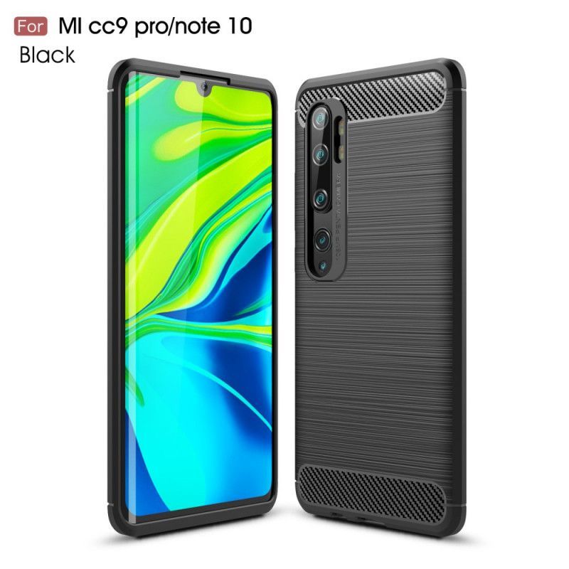 Xiaomi Mi Note 10 / Note 10 Pro Case Z Kartáčovaného Uhlíkového Vlákna