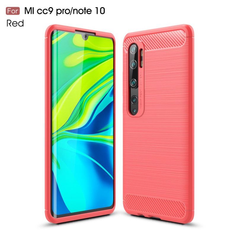 Xiaomi Mi Note 10 / Note 10 Pro Case Z Kartáčovaného Uhlíkového Vlákna