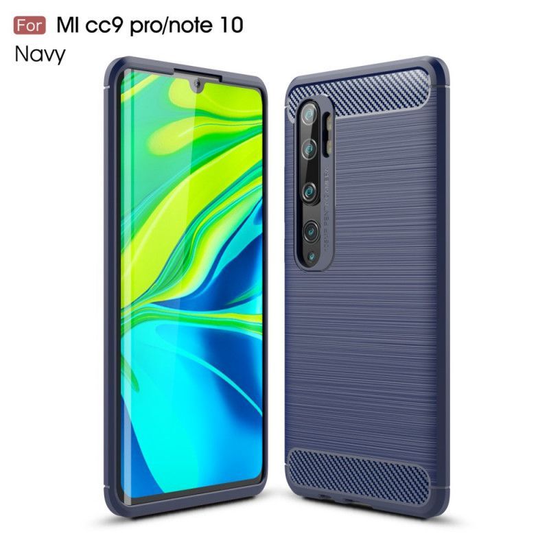 Xiaomi Mi Note 10 / Note 10 Pro Case Z Kartáčovaného Uhlíkového Vlákna