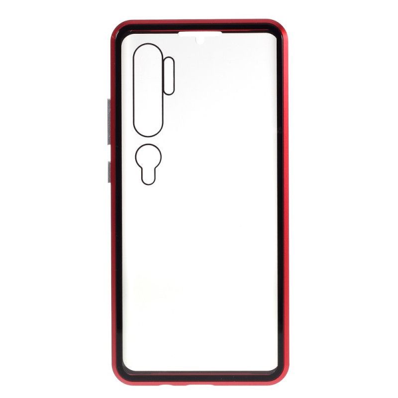 Xiaomi Mi Note 10 / Note 10 Pro Pouzdro S Kovovými Okraji A Tvrzeným Sklem