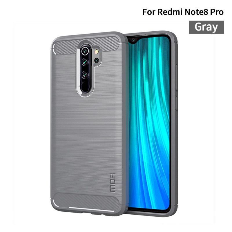 Xiaomi Redmi Note 7 Pro Pouzdro Mofi Z Kartáčovaného Uhlíkového Vlákna