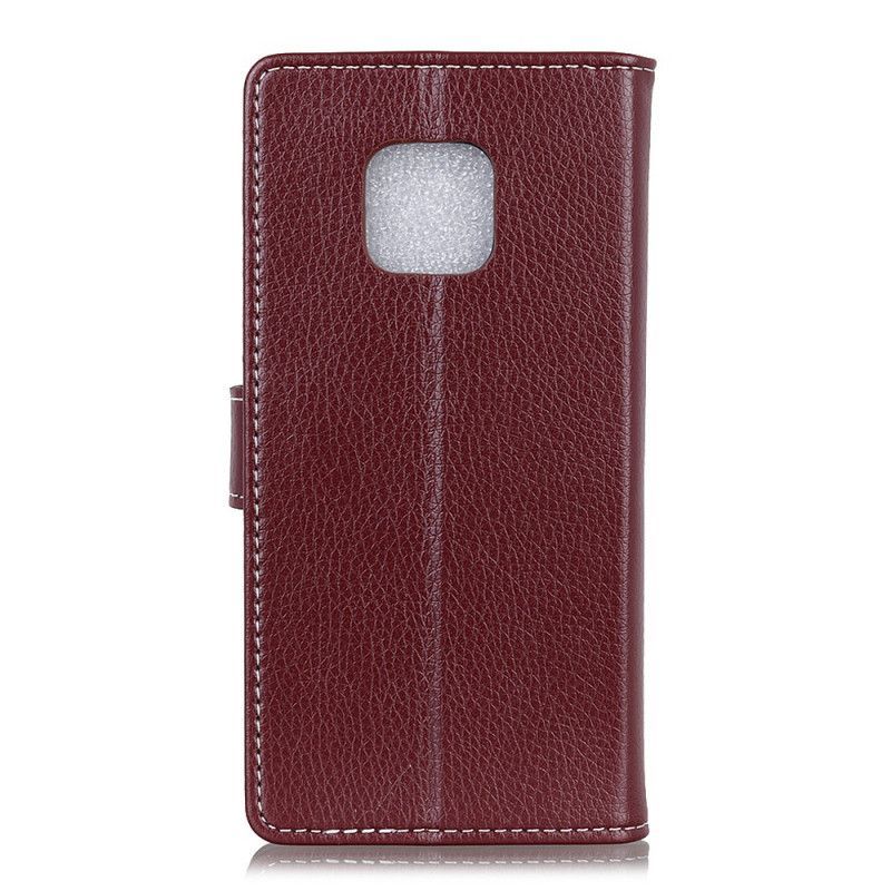 Xiaomi Redmi Note 9 Pro Leather Effect Cover Litchi Šití