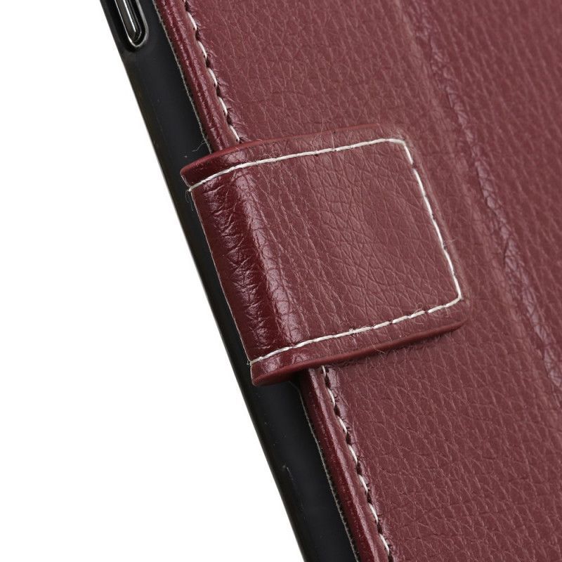 Xiaomi Redmi Note 9 Pro Leather Effect Cover Litchi Šití