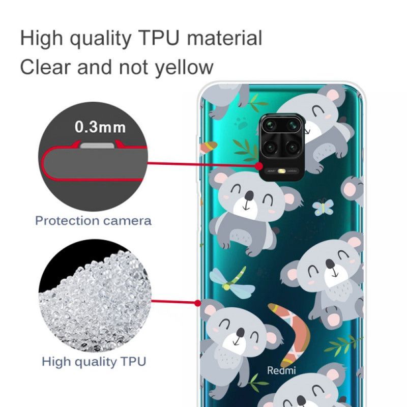 Xiaomi Redmi Note 9s / Redmi Note 9 Pro Little Pandas Grey Case