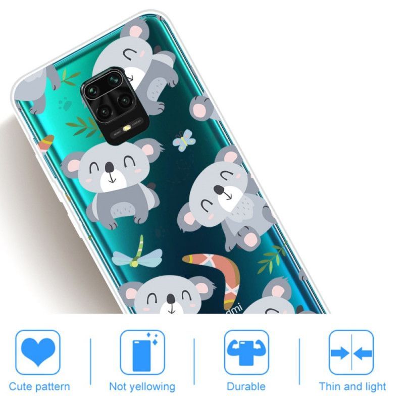 Xiaomi Redmi Note 9s / Redmi Note 9 Pro Little Pandas Grey Case